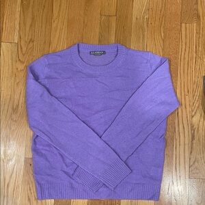 Alashan Women's Purple Crew Neck Sweater